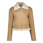Womens Suede Aviator Jacket