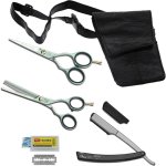 Jaguar Pre Style Ergo Satin Classic School Set: Scissor Thinner Razor Blades & Case