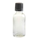 50ML Clear Glass Aromatherapy Bottle With Screw Cap - Black 18 410