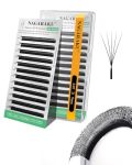 Nagaraku Narrow 5D W Eyelash Extension Small Spacing 5D Clover Lash Supplies Natural Soft Premade Fans Pbt Cluster W Shape Lash