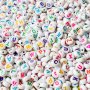 Multicolor Acrylic Alphabet Letter Beads 4x7mm - 100/300/500pcs Assortment For DIY Jewelry Making Bracelets Necklaces Crafts Small Business Supplies With Storage Bag