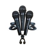 ASTRO AA-XM1800 Dynamic Microphone 3-PACK Super Cardioid With Carry Case & Clips