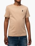 Polo Boys Rick Short Sleeve T-Shirt In Taupe - Taupe 13 To 14