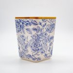 Square Storage Canister With A Bamboo Lid - Floral