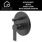 Iq Plus Matt Black Single Lever Bath Shower Diverter