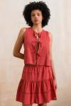 Pleat Shift Tank - 16 Tan