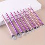 10PCS Premium Synthetic Eyeshadow Brush Set - Fragrance-free Nylon Bristles For All Skin Types Portable & Durable Abs Handles