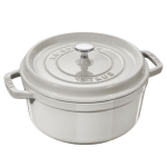 Staub Cast Iron Round Casserole Dutch Oven 24CM 3.7L White Truffle