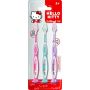 Hello Kitty Official Licensed 3-PACK Kids Toothbrushes Oral Care Set