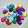 20PCS 1.3 1.8CM/0.51 0.71IN Faceted Water Drop Shape Flat Back Rhinestone Charm For Diy Jewelry Accessories