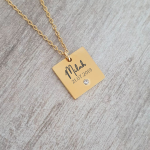 STELLAR Stella Personalized Necklace Gold Stainless Steel Size: 15MM On 45CM Chain Ready In 3 Days
