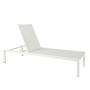 Aquila II Fix Aluminium & Steel Pool Lounger White L200CMXW75CMXH36CM