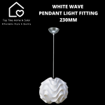 White Wave Pendant Light Fitting - 230MM