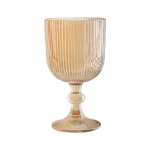 Ribbed Amber Wine Glass