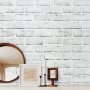 Retro Grey And White Brick Wallpaper Roll: 10M Peel And Stick Removable For Bedroom Or Living Room Decoration - 17.7in X 393.7in
