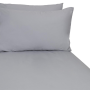 Cotton 200 Thread Count DUVET COVER SET - Light Grey - 3/4 150 X 200CM