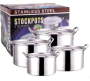 Generic 258017 8PCS Stainless Steel Stock Pot Steamer Stainless Steel Cookware Set 8 - Piece