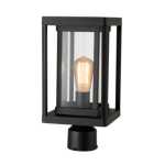 Cisa Aluminium And Glass Outdoor Pole Lantern Black