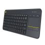 Logitech K400+ Wireless Touch Keyboard Multi Touch Touchpad