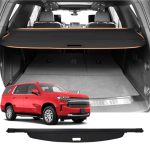 Powerty Retractable Cargo Cover For 2021-2023 Chevy Tahoe suburban cadillac Escalade Esv Luxury 3.0L CADILLAC Escalade Esv Luxur