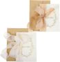 Set Of 2 Wedding Vows Cards Ribbon Vow Books In Light Gold And Soft White