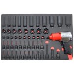 Force 53PC 1 2 Inch Impact Wrench & Socket Set