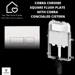 Cobra Chrome Square Flush Plate With Concealed Cistern