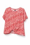 Ladies Printed Casual Knot Front Top