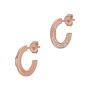 Armani Emporio Women's Rose Gold Silver Hoop Earrings EG3590221