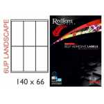 Redfern White Laser Label Landscape 6UP – 140 X 66MM 9400