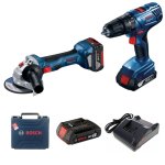 Bosch - Professional Gsb 180LI Cordless Drill And Cordless Angle Grinder