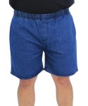 Mens Elasticated DENIM SHORTS - 60 Med Wash