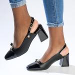 Pierre Cardin Square Toe Slingback - Black - 8