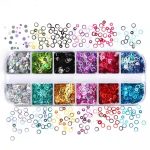 Inclusion Set 12 Grid- Round Laser Glitter Sequins