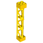 Parts Support 2 X 2 X 10 Girder Triangular Vertical - Type 4 - 3 Posts 3 Sections 95347 - Yellow