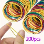 200PCS Colorful Rubber Bands For Office Supplies School Home Elastic Bands