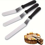 Professional Cake Decorating Spatula Set - Stainless Steel Angled & Curved For Easy Frosting And Decorating Includes 15.24CM 20.