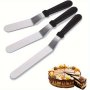 Professional Cake Decorating Spatula Set - Stainless Steel Angled & Curved For Easy Frosting And Decorating Includes 15.24CM 20.32CM 25.4CM Sizes With Comfort Grip