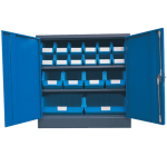 Blue Linbin Storage Bin Half Size Cabinet Kit 2