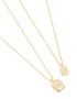 Goldair Gold Plated Cubic Zirconia Celestial Necklaces 2-PACK