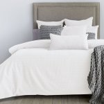 Simon Baker Waffle Weave White Duvet Cover Set