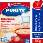 Purity Second Foods Baby Cereal With Milk Strawberry & Yoghurt Flavour 200G