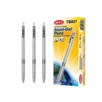 12 Pcs Black Semi Gel Ink Pen 0.7MM