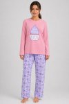 Ladies Premium Microfleece Winter Long Sleeve Pyjama Set