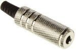 3.5MM Inline Stereo Jack Female - Metal Body Plastic Tail