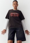 Oversized Printed T-Shirt - Dark Brown Sublime