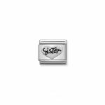 Silvershine Enamel Sister Link