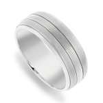 Stainless Steel Multi Texture Men&apos S Ring