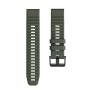 For Garmin Fenix 7X / 6X 26MM Smart Watch Quick Release Silicon Watch Band Army Green