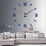 Fenta Home Wall Decoration Diy 3D Mirror Surface Wall Clock Sticker